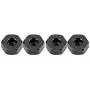Dilwe RC Car Hex Hub Adapter, 4 Pcs Aluminium Alloy 6mm to 12mm Wheel Hex Hub Adapter for WPL 1634 RC Truck RC Spare Part Accessory (Black)