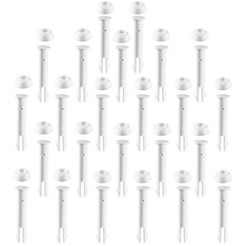 Blasoul Plastic Pool Joint Pins (24 pcs) for Intex 10ft-12ft (2016 Season & After) & 13ft-24ft (2015 Season & Before) Metal Frame Pools with Extra 24 pcs Rubber Seals Pool Replacement Parts