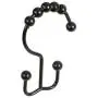 2lbDepot Double Shower Curtain Hooks Rings (Matte Black Decorative Finish) Premium Rust Resistant Stainless Steel Metal Hook, Roller Balls Glide on Shower Rods, Set of 12 2lbDepot Double Shower Curtain Hooks Rings (Matte Black Decorative Finish) Premium Rust Resistant Stainless Steel Metal Hook, Roller Balls Glide on Shower Rods, Set of 12