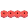 Dilwe RC Car Hex Hub Adapter, 4 Pcs Aluminium Alloy 6mm to 12mm Wheel Hex Hub Adapter for WPL 1634 RC Truck RC Spare Part Accessory (Red)