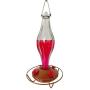 Hummingbird Feeder Durable Metal & Bottle Antique Glass Attract More Hummers to Your House & Outdoor Garden Features 4 Red Flower Feeding Ports It Has 13 Ounces Capacity
