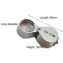 3 Pieces 10X / 20X / 30X Jeweler Loupe Glass Diamond Loupe Metal Round Body Jewelers Eye Loupe Magnifier Magnifying 21mm Lens Diameter Silver Color