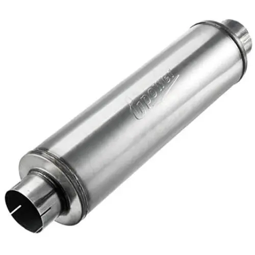 Upower 4'' Inlet Diesel Exhaust Muffler 7'' x 24'' Body 30'' Whole Length XS2772 - Straight Through Stainless Steel Welded On Resonator Muffler Upower 4'' Inlet Diesel Exhaust Muffler 7'' x 24'' Body 30'' Whole Length XS2772 - Straight Through Stainless Steel Welded On Resonator Muffler