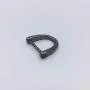 8 Pieces D-Rings Screw in Shackle 24mm Horseshoe Buckle Horseshoe Shape D Ring D-Shaped Metal Hoop Locking One Screwdriver Use for DIY Leather Craft Purse Replacement Black