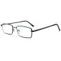 EYE ZOOM 2 Pack Blue Light Blocking Reading glasses Rectangular Metal Anti Blue Ray and UV Readers, Black, Gunmetal