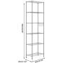 Himimi 6-Tier Wire Shelving Unit, Free Standing Shelf, Metal Storage Shelves, Heavy Duty Organizer Rack for Garage, Kitchen, Living Room, Bathroom, 21.26L x 11.42W x 62.99H, Silver