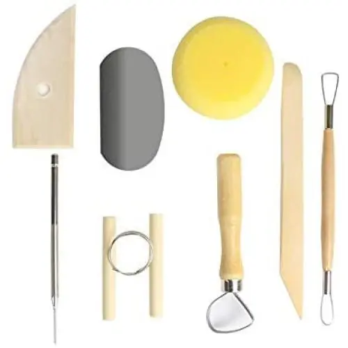 AIBER 8 Pcs Ceramic Clay Tools Set, Clay Wax Pottery Tool Kit Ceramics Wax Carving Sculpting Modeling Tools Ceramic & Pottery Tools Pottery Molding Tools AIBER 8 Pcs Ceramic Clay Tools Set, Clay Wax Pottery Tool Kit Ceramics Wax Carving Sculpting Modeling Tools Ceramic & Pottery Tools Pottery Molding Tools
