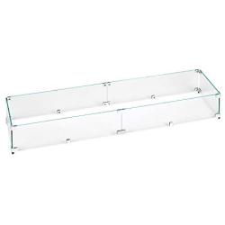 American Fireglass Tempered Glass Flame Guard for 48'' X 6'' Linear Drop-in Fire Pit Pan