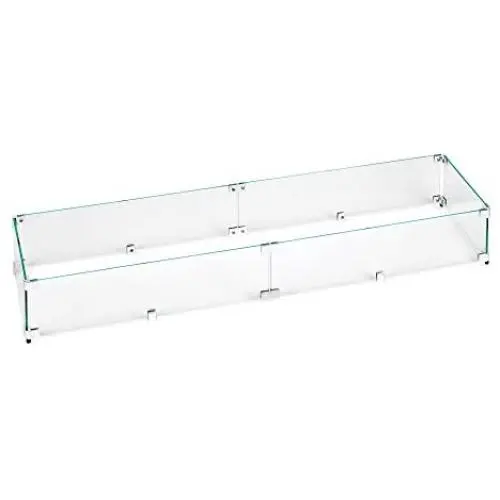 American Fireglass Tempered Glass Flame Guard for 48'' X 6'' Linear Drop-in Fire Pit Pan American Fireglass Tempered Glass Flame Guard for 48'' X 6'' Linear Drop-in Fire Pit Pan