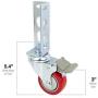4pc - Storage Rack Caster Wheels (Adapts to Boltless Self Locking Shelving Racks) (3'' (500 Max Total Capacity)) 4pc - Storage Rack Caster Wheels (Adapts to Boltless Self Locking Shelving Racks) (3'' (500 Max Total Capacity))