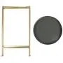 Kate and Laurel Celia Round Metal Foldable Tray Accent Table, Gray with Gold Base Kate and Laurel Celia Round Metal Foldable Tray Accent Table, Gray with Gold Base