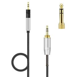 Replacement Cord Headphone Audio Cable Compatible with Sennheiser Momentum, Momentum 2.0, HD1 Headphones, 2.5mm to 3.5mm/6.35mm Headset Replacement Parts (4.6ft/1.4m)