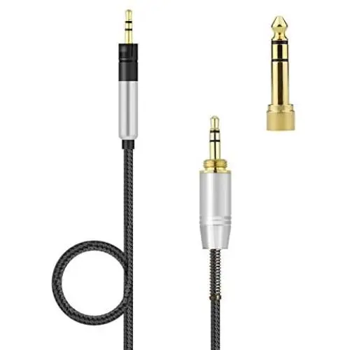Replacement Cord Headphone Audio Cable Compatible with Sennheiser Momentum, Momentum 2.0, HD1 Headphones, 2.5mm to 3.5mm/6.35mm Headset Replacement Parts (4.6ft/1.4m) Replacement Cord Headphone Audio Cable Compatible with Sennheiser Momentum, Momentum 2.0, HD1 Headphones, 2.5mm to 3.5mm/6.35mm Headset Replacement Parts (4.6ft/1.4m)