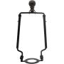 7 8 9 10 inch Lamp Shade Harp Holder,Adjustable Lamp Harp Kit,Fit both Standard Lamp Rod and E26 Light Base UNO Fitter Adapter,with 2 Shade Attaching Finial Top,Black Horn Frame Lampshade Bracket