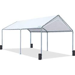 Quictent 10X20ft Upgraded Heavy Duty Carport Car Canopy Party Tent with Reinforced Steel Cables-White