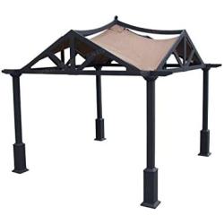 APEX GARDEN Replacement Canopy Top for Lowes 10 ft x 10 ft Gazebo #GF-12S039B / GF-9A037X (Brown)