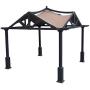 APEX GARDEN Replacement Canopy Top for Lowes 10 ft x 10 ft Gazebo #GF-12S039B / GF-9A037X (Brown)