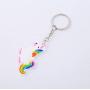 24Pcs Key Rings Unicorn Stamper-Unicorn Birthday Party Supplies Unicorn Theme Party Favor For Kids，Metal Split Keychain Ring Parts