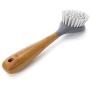 Full Circle Tenacious C Cast Iron Brush and Scraper, Bamboo Handle, 1 EA, Grey