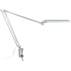 Phive Architect Lamp / LED Task Lamp with Clamp, Metal Swing Arm Desk Lamp (Eye-Care Technology, Dimmable, 6-Level Dimmer / 4 Lighting Modes with Touch Control, Memory Function, Office Light) Silver