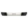Bumper Metal White with Side Bumper Plastic End Black - Driver and Passenger Side (Fit: 2012-2019 Mitsubishi Fuso Canter FE85D FE140 FE145 FE160 FE180 FG4X4)