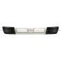 Bumper Metal White with Side Bumper Plastic End Black - Driver and Passenger Side (Fit: 2012-2019 Mitsubishi Fuso Canter FE85D FE140 FE145 FE160 FE180 FG4X4)