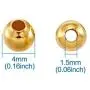 Craftdady 500Pcs 4mm Golden Mini Round Ball Bead Spacers Metal Tiny Smooth Rondelle Charm Loose Beads for DIY Jewelry Craft Making Hole: 1.5mm Craftdady 500Pcs 4mm Golden Mini Round Ball Bead Spacers Metal Tiny Smooth Rondelle Charm Loose Beads for DIY Jewelry Craft Making Hole: 1.5mm