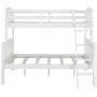 Dorel Living Airlie Solid Wood Bunk Beds Twin Over Full with Ladder and Guard Rail, White Dorel Living Airlie Solid Wood Bunk Beds Twin Over Full with Ladder and Guard Rail, White