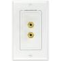 Mediabridge Speaker Wall Plate w/Binding Posts (1 Pair) - Limited TIME Offer: Free Low Voltage Metal Mounting Bracket (1-Gang) - Binding Post 2-Piece Inset Wall Plate for 1 Speaker (Part# WP1-BPX1)