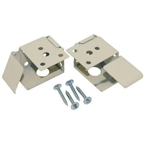 HomeAmore Blind Brackets for 1'' X 1 1/2'' Headrail (1 Pair with 4 Screws) Ivory HomeAmore Blind Brackets for 1'' X 1 1/2'' Headrail (1 Pair with 4 Screws) Ivory
