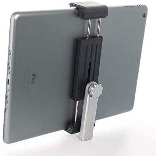 Metal Tablet Tripod Mount - iPad Compatible Holder Tripod Mount - Use Your Tripod And This Spring Tight Mount To Hold All Tablets Up To 10 Inches