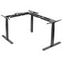VIVO Black Electric Motor Height Adjustable Corner 3 Leg Standing Desk Frame, Frame Only, Sit Stand Ergonomic L Frame, DESK-V130EB