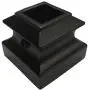 Stair Iron Baluster Flat Shoe (10-Pack) with Set Screw Stair Parts for 1/2'' Square Stair Railing Metal Scroll Basket Twist Knuckle Spindle Shoes (Real Satin Black not Matte)