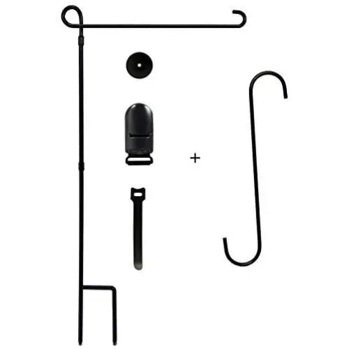 YEAHOME Garden Flag Holder Stand, Upgraded 7.5mm Thickened Pole Sturdy and Straight Premium Yard Flag Holder with Bird Feeder Hook Gift, Weather-Proof Metal Flagpole With Stopper and Clip Fit for American Flag YEAHOME Garden Flag Holder Stand, Upgraded 7.5mm Thickened Pole Sturdy and Straight Premium Yard Flag Holder with Bird Feeder Hook Gift, Weather-Proof Metal Flagpole With Stopper and Clip Fit for American Flag