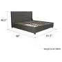 CosmoLiving Mercer Upholstered Bed - King - Grey Linen CosmoLiving Mercer Upholstered Bed - King - Grey Linen