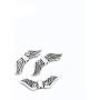 Mystart 100 Pieces 24x7mm Alloy Angel Wing Charms Small Hole Beads Spacer Beads DIY Handmade Accessories (Antique Silver)