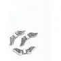 Mystart 100 Pieces 24x7mm Alloy Angel Wing Charms Small Hole Beads Spacer Beads DIY Handmade Accessories (Antique Silver)