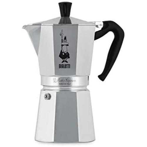 Bialetti Express Moka Pot, 9-Cup, Aluminum Silver