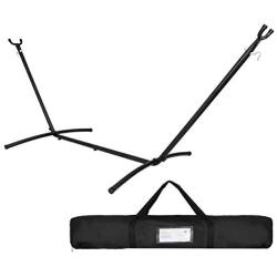 SUPER DEAL Portable 9FT Hammock Stand - 450LBS Capacity Weather Resistant Metal Frame with Carrying Case, 6 Optional Hook Positions