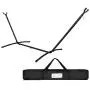 SUPER DEAL Portable 9FT Hammock Stand - 450LBS Capacity Weather Resistant Metal Frame with Carrying Case, 6 Optional Hook Positions SUPER DEAL Portable 9FT Hammock Stand - 450LBS Capacity Weather Resistant Metal Frame with Carrying Case, 6 Optional Hook Positions