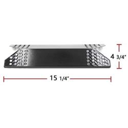 Hongso Gas Grill Heat Shield for Members Mark Grill Parts 720-0691a, 720-0778a, 720-0778c, Nexgrill 720-0778a, 4-Pack 15 1/4 inch Porcelain Steel Heat Plate Tent Flame Tamer BBQ Burner Cover,PPZ691