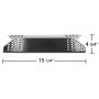 Hongso Gas Grill Heat Shield for Members Mark Grill Parts 720-0691a, 720-0778a, 720-0778c, Nexgrill 720-0778a, 4-Pack 15 1/4 inch Porcelain Steel Heat Plate Tent Flame Tamer BBQ Burner Cover,PPZ691