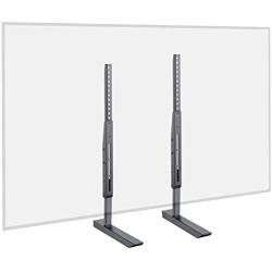 Echogear Universal Large TV Stand - Height Adjustable Base for TVs Up to 77'' - Wobble-Free Replacement Stand Works w/ Any TV Including Vizio, TCL, Samsung & More - Flat Design Compatible w/ Soundbars