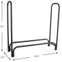 Everflying 4ft Firewood Rack Outdoor Log Holder for Fireplace Heavy Duty Wood Stacker for Patio Deck Metal Kindling Logs Storage Stand Steel Tubular Wood Pile Racks Outside Fire Place Tools