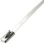 HS Metal Zip Ties Stainless Steel Ties 11.8 Inch (100 Pack) Extra Heavy Duty Self-Locking Strap Ties 225 Lbs Perfect for Juncture,Fence,Automotive