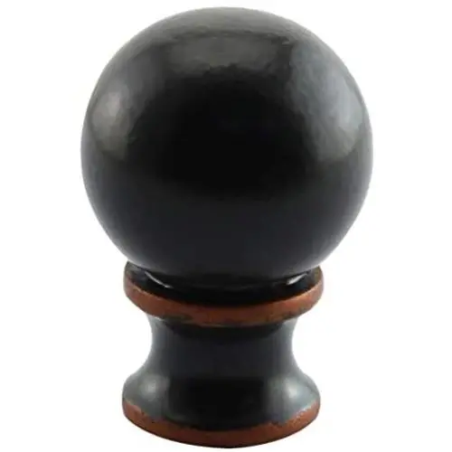 DZS Elec 1PC Brown Ball Lamp Finial Oil Rubbed Bronze Metal Ball Lamp Finial 1-1/2 Inch DZS Elec 1PC Brown Ball Lamp Finial Oil Rubbed Bronze Metal Ball Lamp Finial 1-1/2 Inch