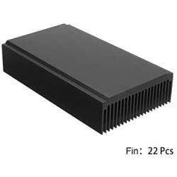 Aluminum Large Heatsink 4.72 x 2.72 x 1.06 inch /120 x 69 x 27 mm Heat Sink Cooling Black Oxide Radiator 22 Fin for Computer LED Power