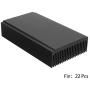 Aluminum Large Heatsink 4.72 x 2.72 x 1.06 inch /120 x 69 x 27 mm Heat Sink Cooling Black Oxide Radiator 22 Fin for Computer LED Power