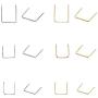 PH PandaHall 300pcs 3 Size Chandelier Connectors Clips Pins Lamp Metal Hanger Pins Connectors for Fastening Crystals Parts Chandelier Replacements, Platinum & Golden