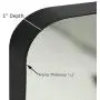 ANDY STAR Wall Mirror for Bathroom, 24x36 Inch Black Bathroom Mirror, Stainless Steel Metal Frame with Rounded Corner, Rectangle Glass Panel Wall Mounted Mirror Decorative for Bathroom ANDY STAR Wall Mirror for Bathroom, 24x36 Inch Black Bathroom Mirror, Stainless Steel Metal Frame with Rounded Corner, Rectangle Glass Panel Wall Mounted Mirror Decorative for Bathroom